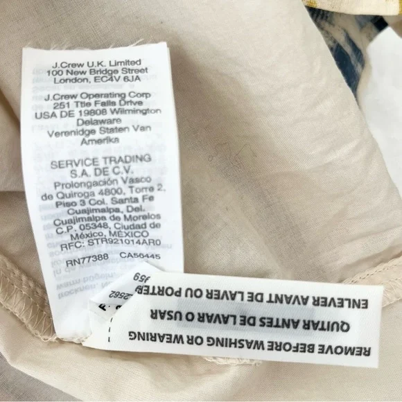 J. Crew Point Sur Womens Tiered Dress Pom Pom Midi Flutter Sleeve Cotton - Picture 9 of 9